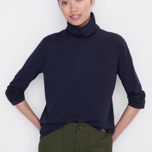 KULE Navy Turtleneck Sweater organic cotton - Picture 2 of 6